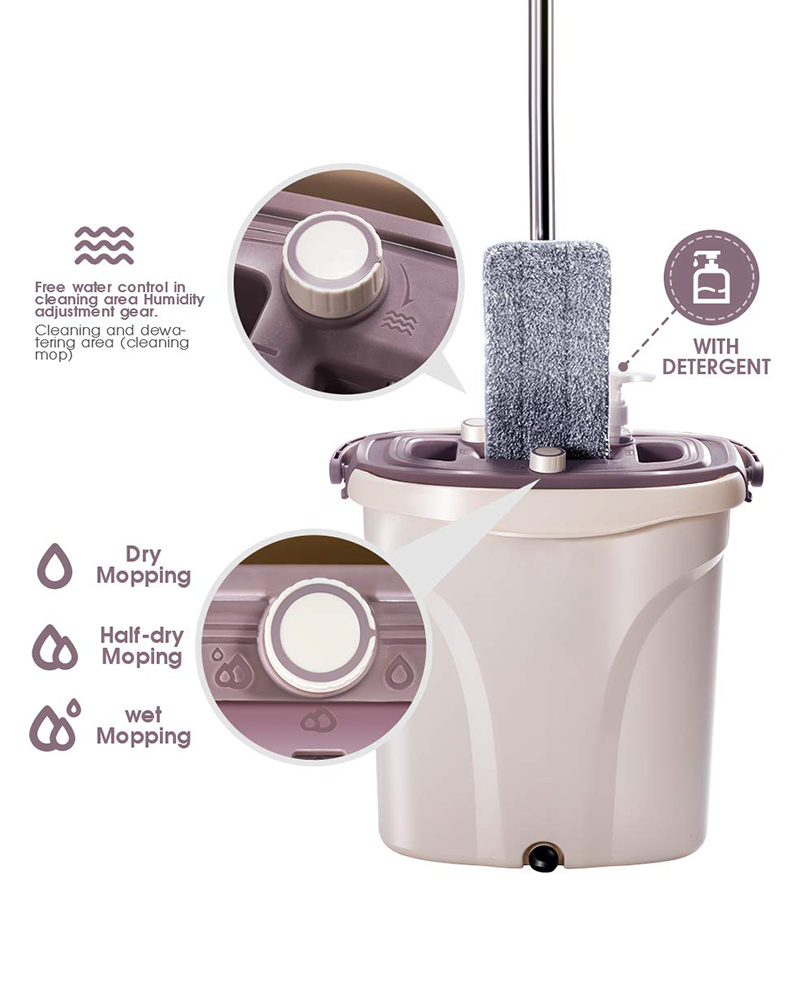 Mopx Çift Bölgeli Çift Kontrollü Kirli Su Ayırma Mop Kova Seti
